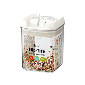 Felli Flip-Tite Square Food Storage Container Clear and White 270ml